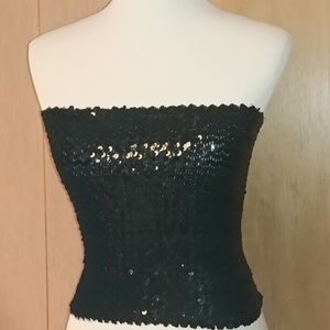 COPY - Sequin Black Tube Top